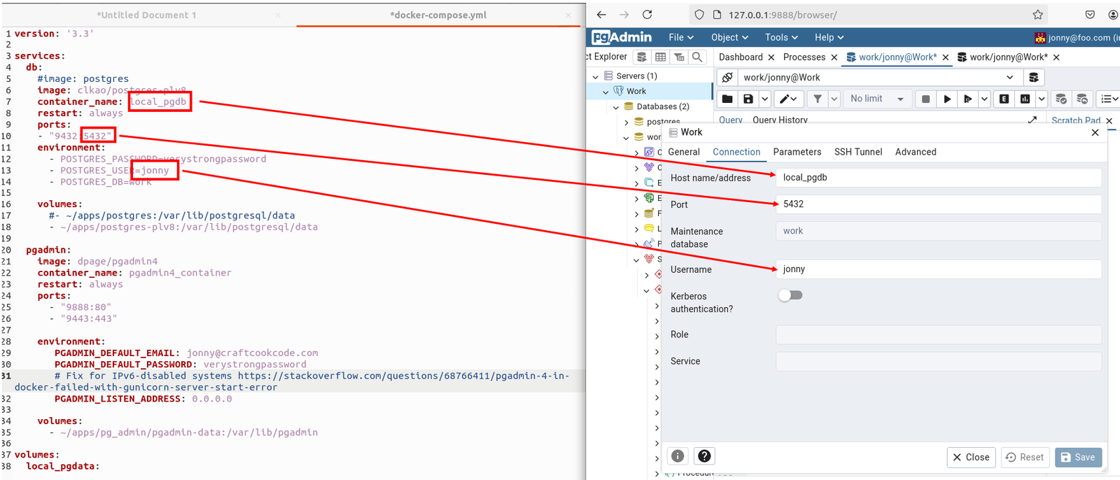 Running Postgres and pgadmin through Docker on a Dodgy Linux VM - Craft ...